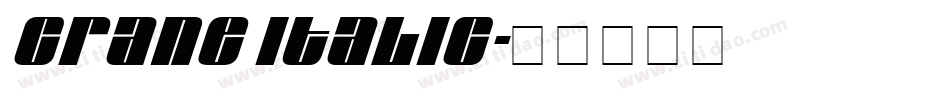 Crane Italic字体转换